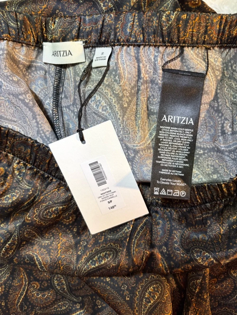 Aritzia NWT 
Nightside Silk Pajama Pant & Top in Size S - Picture 10 of 13